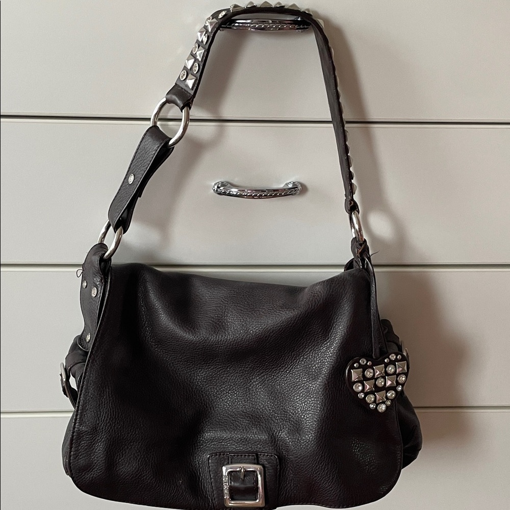 Vintage y2k juicy couture Stud-Embellished Brown  Women’s Shoulder Bag